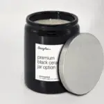 Premium Black Ceramic Jar Option with Silver Lid